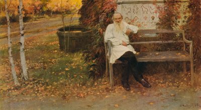 Graaf Leo N. Tolstoi, ca. 1909 door Ivan Alekseyevich Vladimiroff