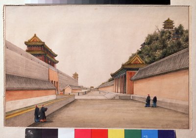 Het winterpaleis in Peking, uit de serie Chinese schetsen. door Ivan Alexandrov