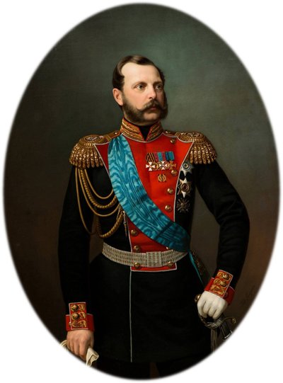 Portret van Keizer Alexander II 1818-1881 door Ivan Alexeevich Tyurin