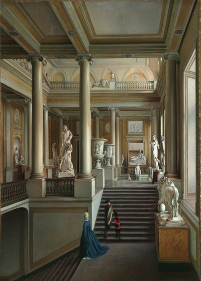 Hoofdtrap van de Academie voor Schone Kunsten in St. Petersburg, 1830 door Ivan Alexeyevich Ivanov