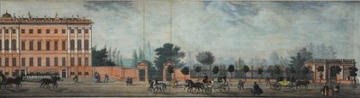 Het Anichkov Paleis. Uit het panorama van de Nevsky Prospekt door Ivan Alexeyevich Ivanov