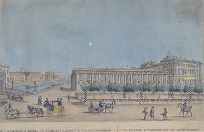 Het Anichkov-paleis in Sint-Petersburg, 1814 door Ivan Alexeyevich Ivanov