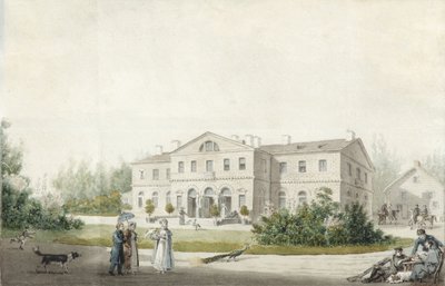 Het landhuis Priyutino door Ivan Alexeyevich Ivanov