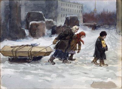 Begrafenis van een arbeider die geen communist was door Vladimirov, Ivan Alexeyevich door Ivan Alexeyevich Vladimirov
