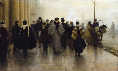 Nevsky Prospekt, door Ivan Alexeyevich Vladimirov (1869-1947) door Ivan Alexeyevich Vladimirov