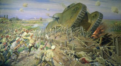 Het Veroveren van een Tank bij Kakhovka door Ivan Alexeyevich Vladimirov