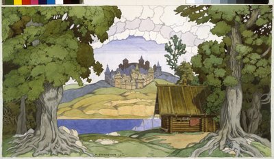 Decor voor de opera Het graf van Askold door Ivan Yakovlevich Bilibin