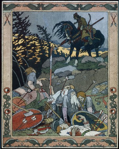 Illustratie voor het sprookje Maria van de zeeën door Ivan Yakovlevich Bilibin