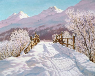 Zilveren vorst, Engadine, 1910 door Ivan Fedorovich Choultse
