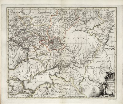 Algemene Kaart van het Gouvernement Azov, 1782 door Ivan Ivanovich Islenyev