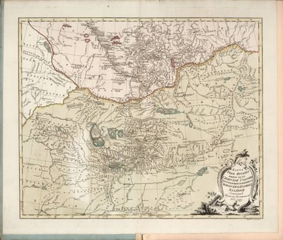Kaart van de Irtysh-rivier, het zuidelijke deel van het Siberische Gouvernement, 1777 door Ivan Ivanovich Islenyev