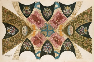 Een Origineel Ontwerp voor een Plafondschildering voor de Staatsbank in Nizhny-Novgorod door Ivan Yakovlevich Bilibin