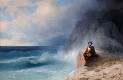 Alexander Pushkin aan de Zwarte Zee, 1868 door Ivan Konstantinovich Aivazovsky