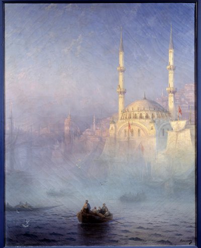 Constantinopel, de moskee van Tophane (Nusretiye Moskee) door Ivan Konstantinovich Aivazovsky