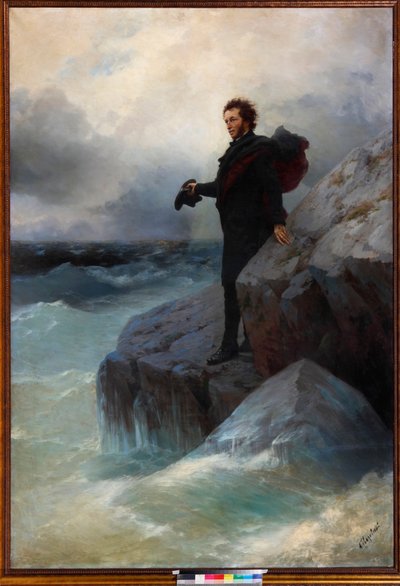 Vaarwel, vrij element, o Zee! Alexander Pushkin aan de Zwarte Zee, 1877 door Ivan Konstantinovich Aivazovsky