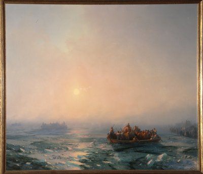 Ijs drijvend op de Dnjepr-rivier, 1872 door Ivan Konstantinovich Aivazovsky