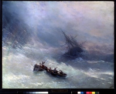 De regenboog, het schipbreuk door Ivan Konstantinovich Aivazovsky