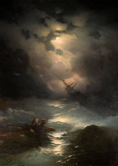Noordzeestorm door Ivan Konstantinovich Aivazovsky