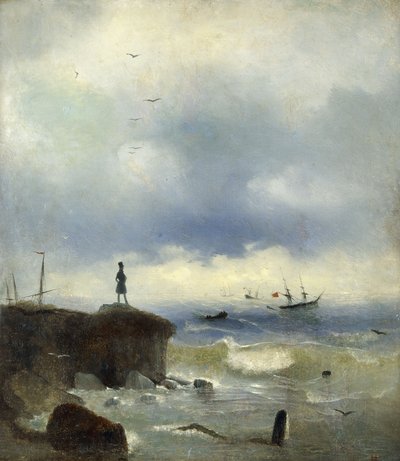 Pushkin kijkt naar de Zwarte Zee door Ivan Konstantinovich Aivazovsky