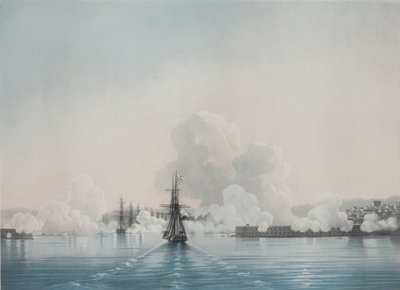 Sebastopol. Fort Constantine. Fort Nicholas, 1850s door Ivan Konstantinovich Aivazovsky