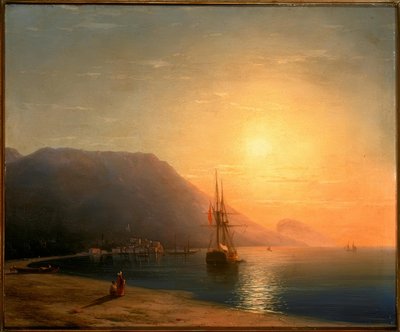 Zonsondergang voor Ajudag aan de Krimkust door Ivan Konstantinovich Aivazovsky