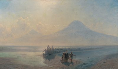 De afdaling van Noach van de berg Ararat door Ivan Konstantinovich Aivazovsky