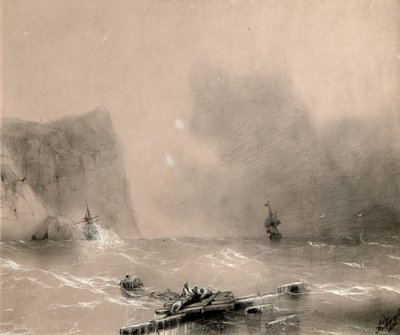 De ramp van de Britse vloot voor de kust van Balaclava op 14 november 1854, 1854 door Ivan Konstantinovich Aivazovsky