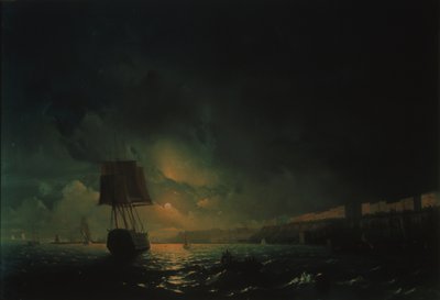 Uitzicht over Odessa bij maanlicht, 1896 door Ivan Konstantinovich Aivazovsky