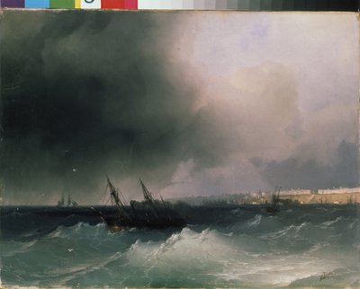 Uitzicht op Odessa vanaf de zee door Ivan Konstantinovich Aivazovsky