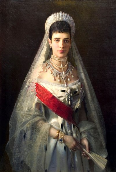 Portret van Keizerin Maria Feodorovna, Prinses Dagmar van Denemarken, 1847-1928 door Ivan Kramskoy
