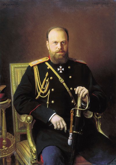 Portret van keizer Alexander III, 1886 door Ivan Kramskoy