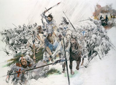 Slag bij Flodden Field, 1513, c1990-2010 door Ivan Lapper