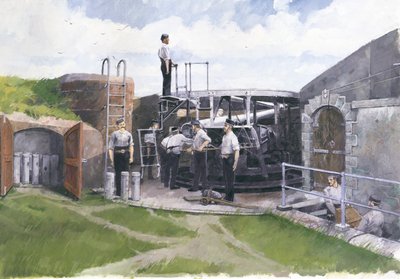 Kanonpost, Pendennis Kasteel, Cornwall, 19e eeuw, 1998 door Ivan Lapper