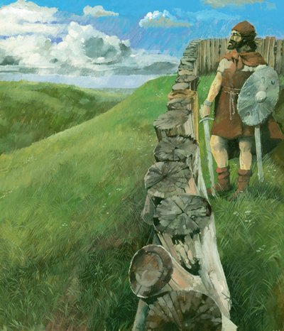 IJzertijdman bij Liddington Castle Hillfort, Swindon, Wiltshire door Ivan Lapper
