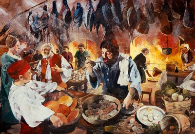 Tudor keuken, juli 1575, ca. 1990-2010 door Ivan Lapper