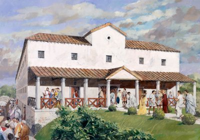 Muur Romeinse site, Letocetum, 2e eeuw, 1990-2010 door Ivan Lapper