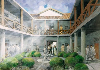 Muur Romeinse site, Letocetum door Ivan Lapper