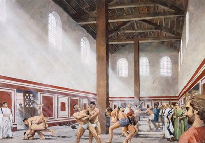 Muur Romeinse Site, Letocetum, 2e eeuw door Ivan Lapper