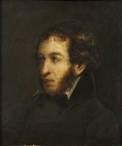 Laatste levensportret van de dichter Alexander Sergejevitsj Poesjkin 1799-1837, 1837 door Ivan Loginovich Linev