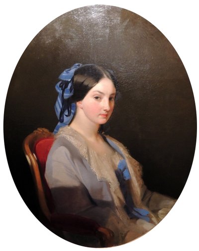 Portret van jonge vrouw door Ivan Makarov