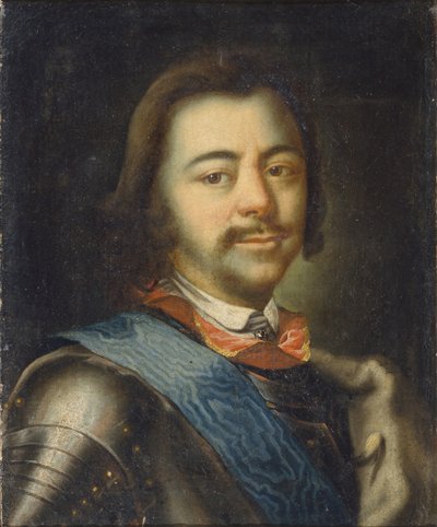 Portret van keizer Peter I de Grote, vroege 18e eeuw door Ivan Nikitich Nikitin
