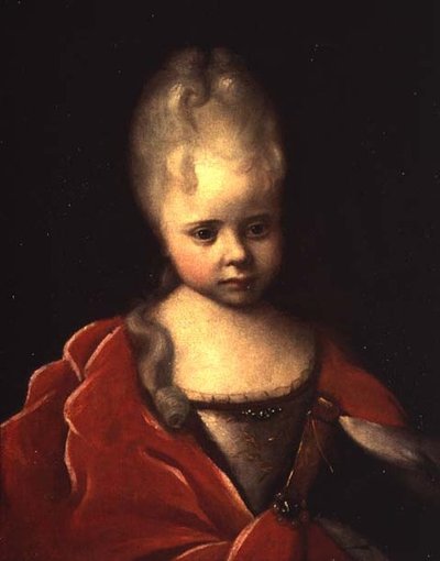 Portret van Groothertogin Yelizaveta Petrovna als Kind, ca. 1712-13 door Ivan Nikitich Nikitin