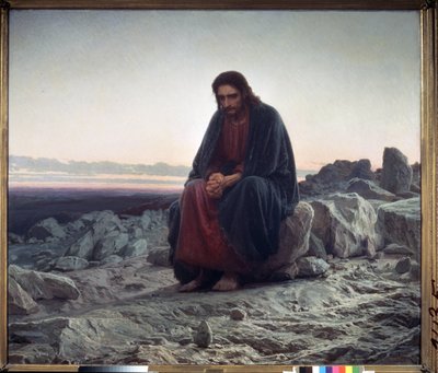 Christus in de wildernis door Ivan Nikolaevich Kramskoy