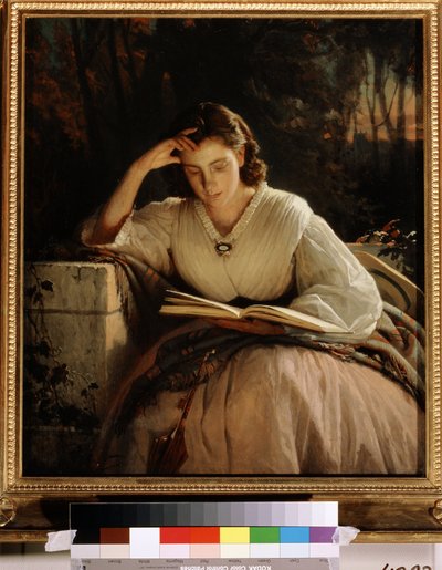 Lezen (portret van de vrouw van de kunstenaar) door Ivan Nikolaevich Kramskoy