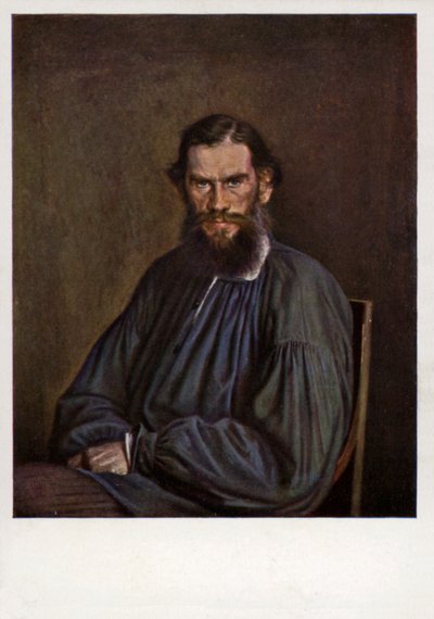 Leo Tolstoy, Russische romanschrijver, verhalenverteller en toneelschrijver door Ivan Nikolaevich Kramskoy