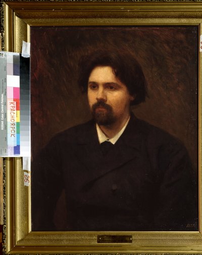 Portret van de kunstenaar Vasilli Ivanovich Sourikov (1848-1916). Schilderij van Ivan Nikolayevich Kramskoi (1837-1887) door Ivan Nikolaevich Kramskoy