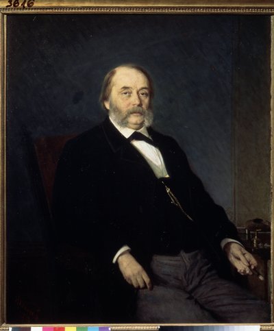 Portret van de schrijver Ivan Gontsjarov door Ivan Nikolaevich Kramskoy