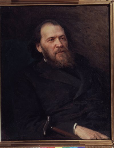 Portret van de dichter Iakov Polonski door Ivan Nikolaevich Kramskoy