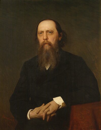 Portret van de auteur Michail Saltykov-Sjtsjedrin door Ivan Nikolaevich Kramskoy