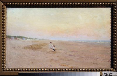 Kunstenaar aan de kust door Ivan Pavlovich Pokhitonov